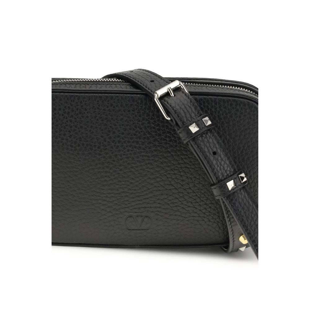 Valentino Garavani Rockstud Black Grained Leather Mini Bag [SS26]