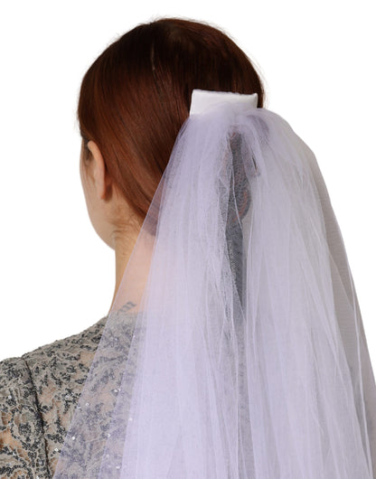 Dolce & Gabbana White Floral Lace Cathedral Wedding Veil 3M [THE ICON SERIES]