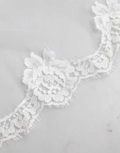 Dolce & Gabbana White Floral Lace Cathedral Wedding Veil 3M [THE ICON SERIES]