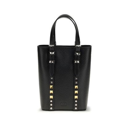 Valentino Garavani Rockstud Mini Leather Bucket Bag - Black [SS26]