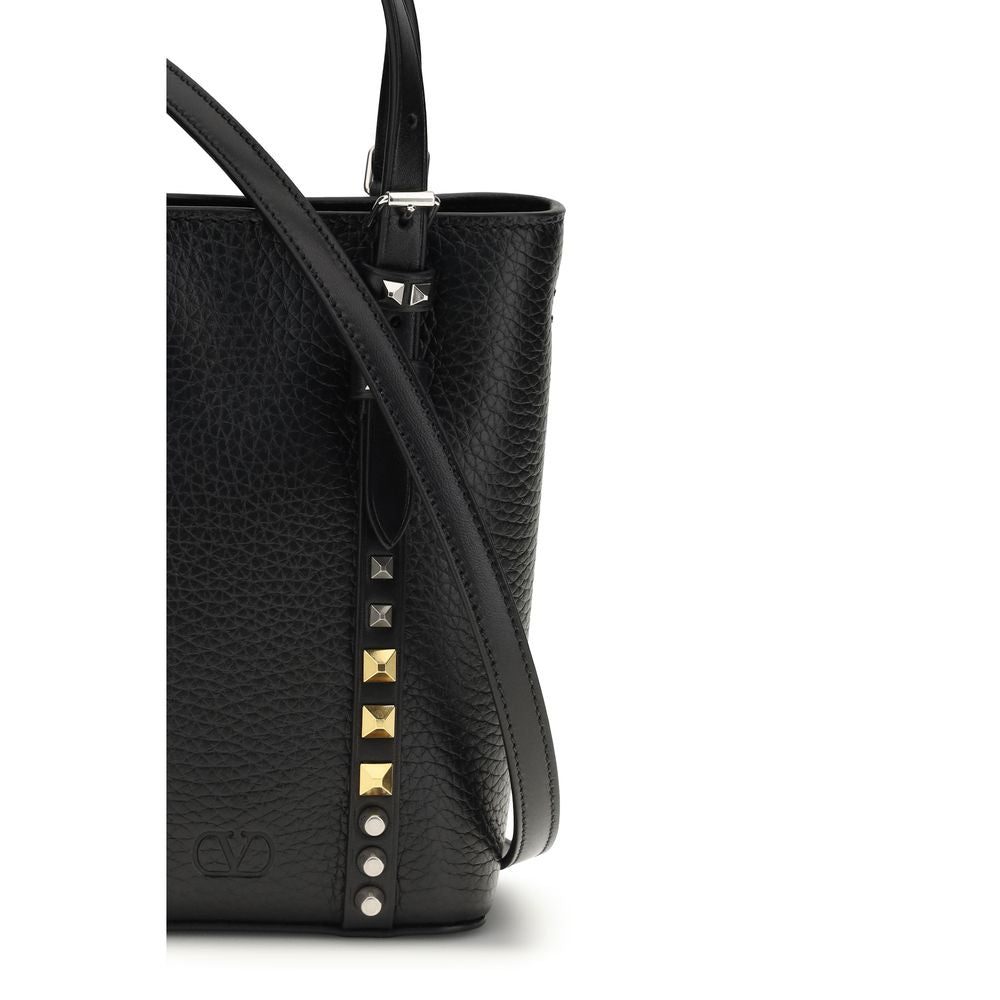 Valentino Garavani Rockstud Mini Leather Bucket Bag - Black [SS26]