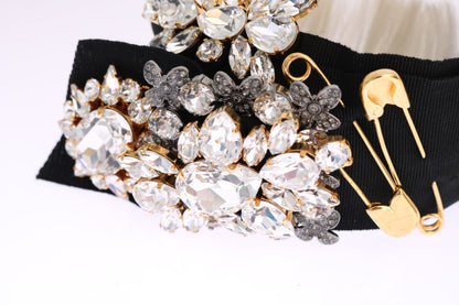 Dolce & Gabbana Black Crystal White Hair Parrucchiera Diadem Headband [SS26]