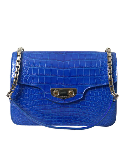 Balenciaga Blue Exotic Leather Neo Classic Small Shoulder Bag