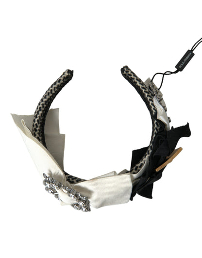 Dolce & Gabbana Multicolor Crystal Embellished Diadem Headband [SS26]