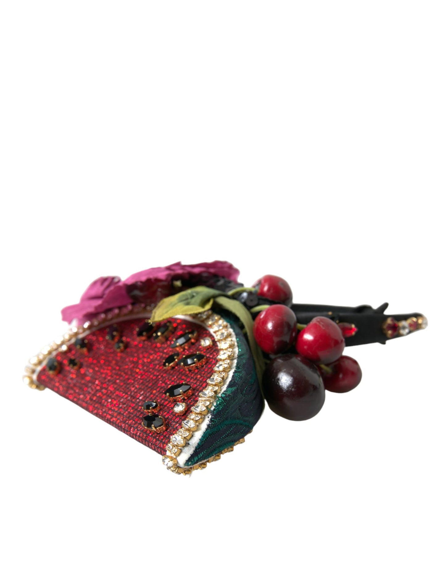 Dolce & Gabbana Red Watermelon Cherry Crystal Statement Hairband Diadem [SS26]