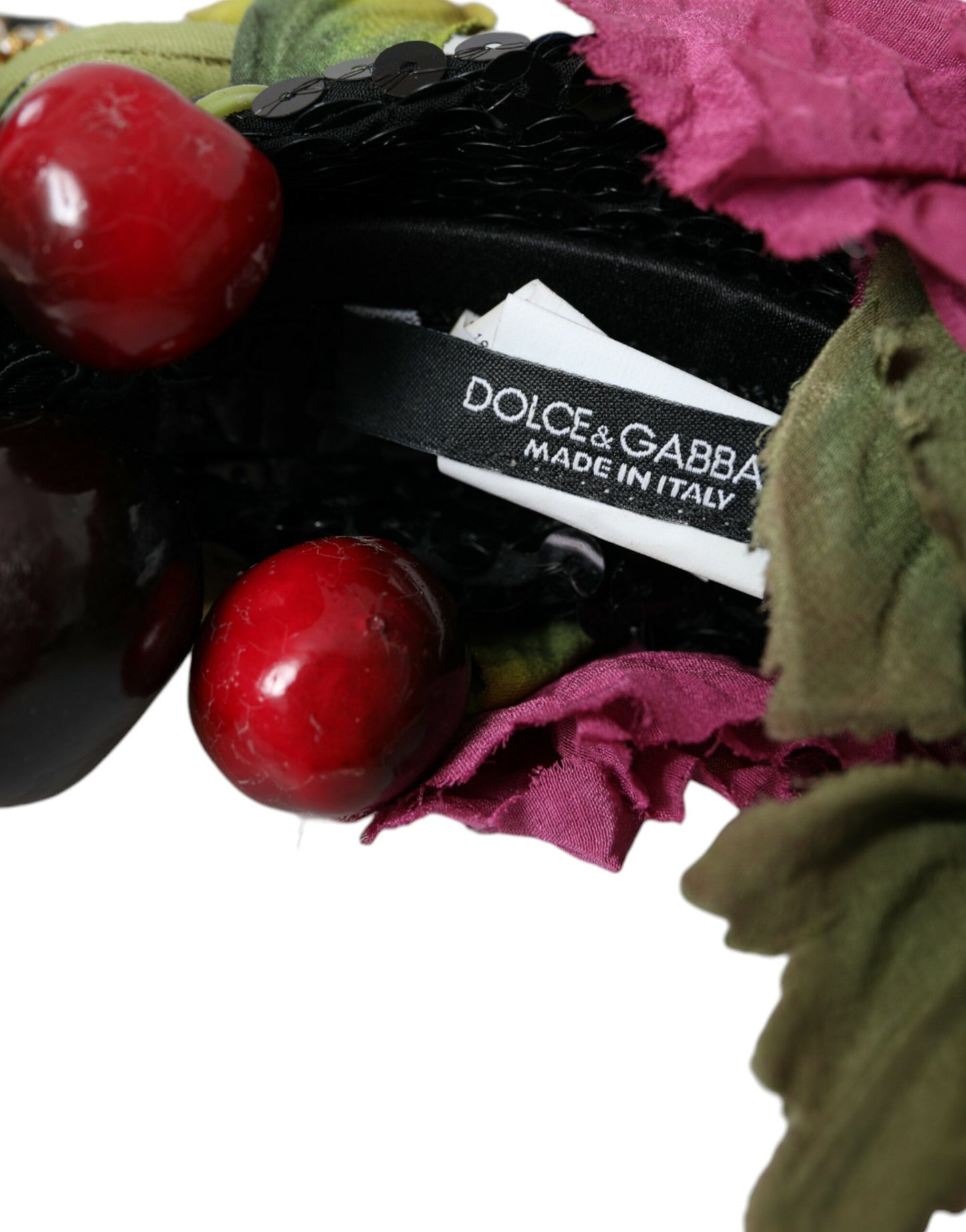 Dolce & Gabbana Red Watermelon Cherry Crystal Statement Hairband Diadem [SS26]