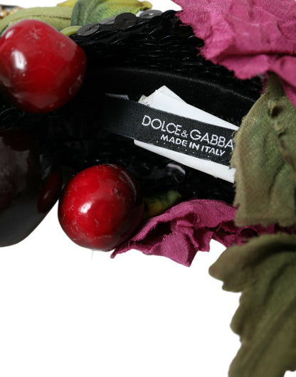 Dolce & Gabbana Red Watermelon Cherry Crystal Statement Hairband Diadem [SS26]