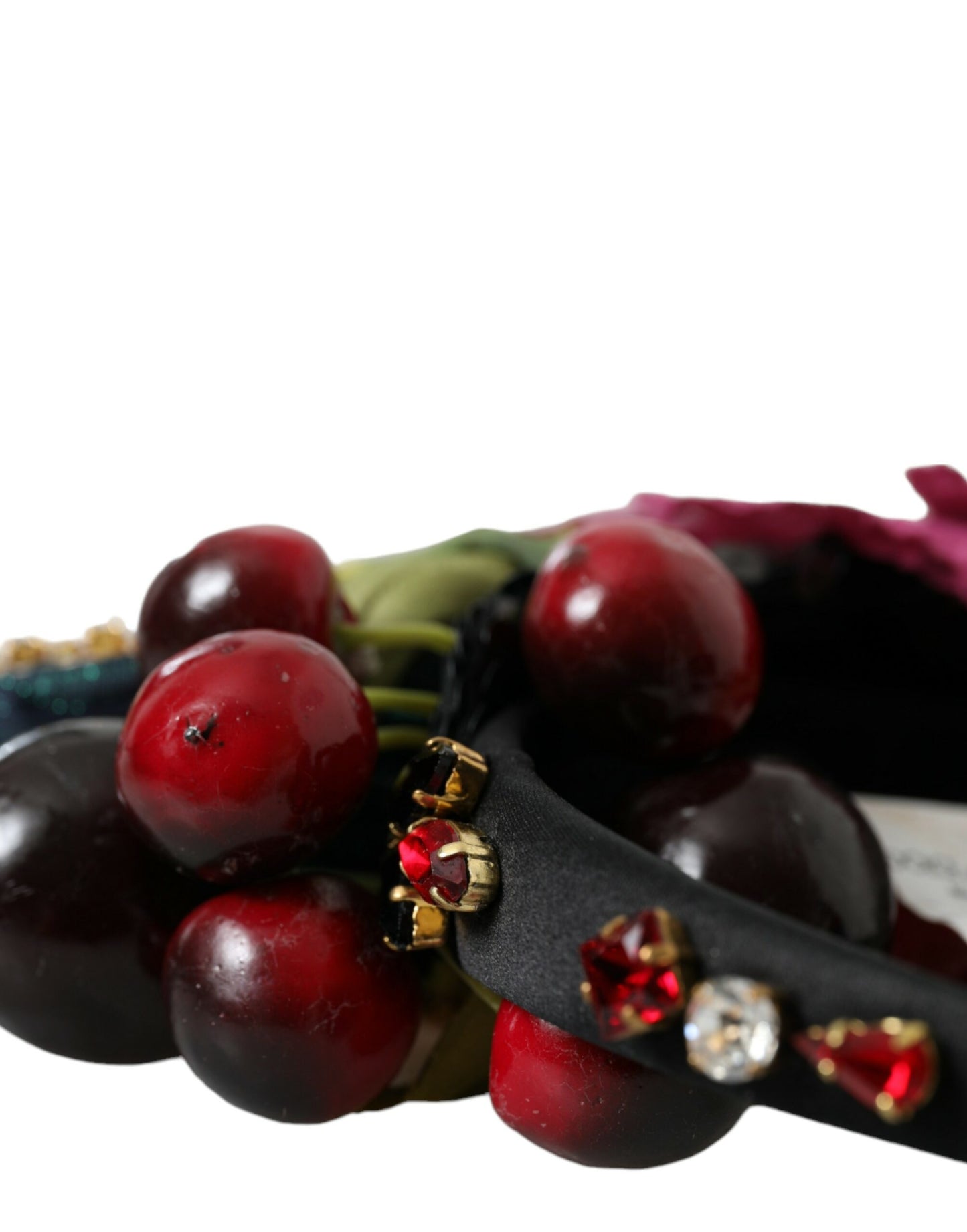 Dolce & Gabbana Red Watermelon Cherry Crystal Statement Hairband Diadem [SS26]