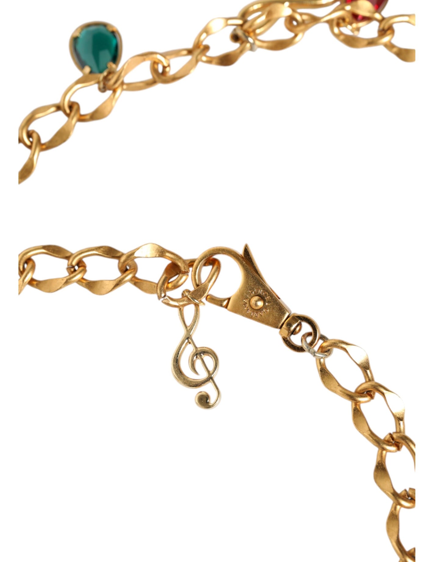 Dolce & Gabbana Fruity Crystal Embellished Gold-Tone Waist Chain [SS26]