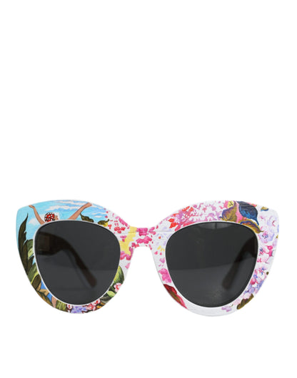 Dolce & Gabbana Hand-Painted Wood & Crystal Floral Sunglasses [SS26]