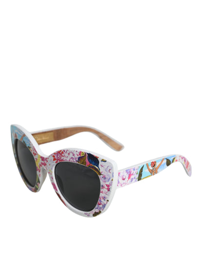 Dolce & Gabbana Hand-Painted Wood & Crystal Floral Sunglasses [SS26]