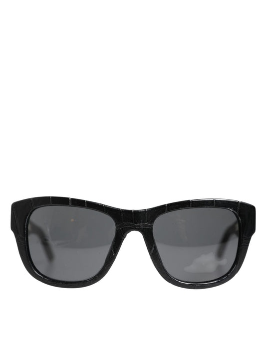 Dolce & Gabbana Black Leather Wrapped DG4177 Sunglasses [SS26]