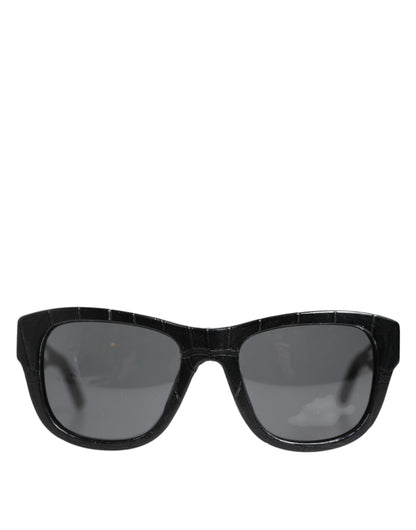 Dolce & Gabbana Black Leather Wrapped DG4177 Sunglasses [SS26]