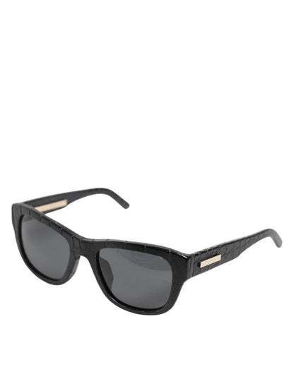 Dolce & Gabbana Black Leather Wrapped DG4177 Sunglasses [SS26]