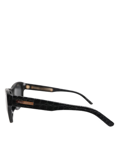 Dolce & Gabbana Black Leather Wrapped DG4177 Sunglasses [SS26]