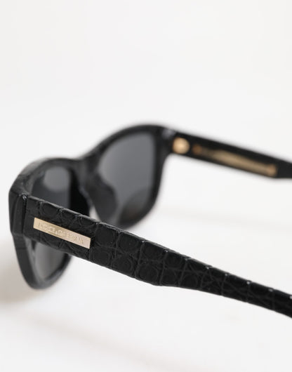 Dolce & Gabbana Black Leather Wrapped DG4177 Sunglasses [SS26]