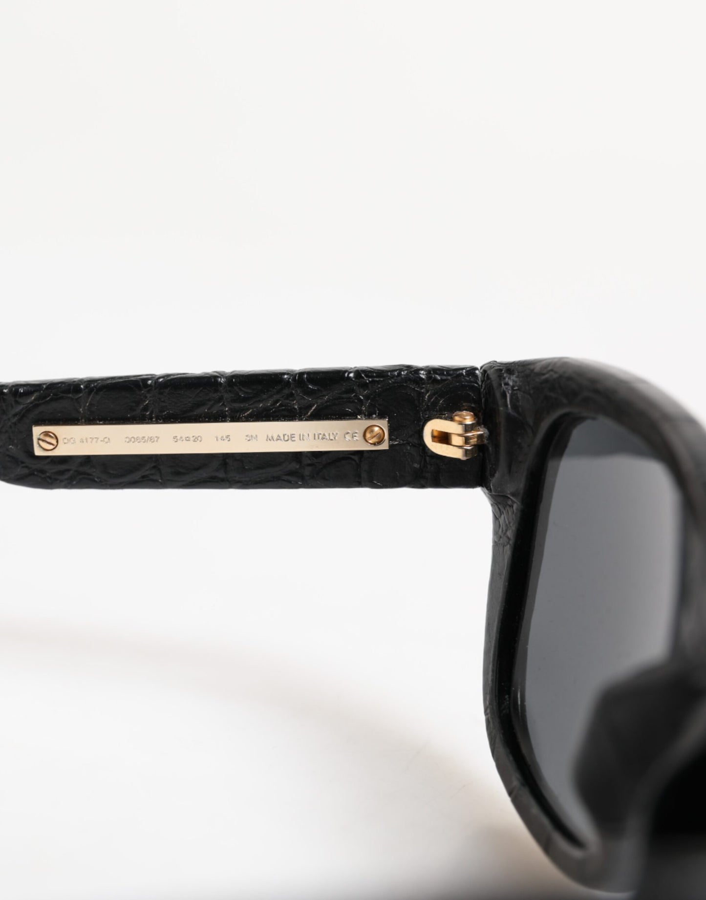 Dolce & Gabbana Black Leather Wrapped DG4177 Sunglasses [SS26]