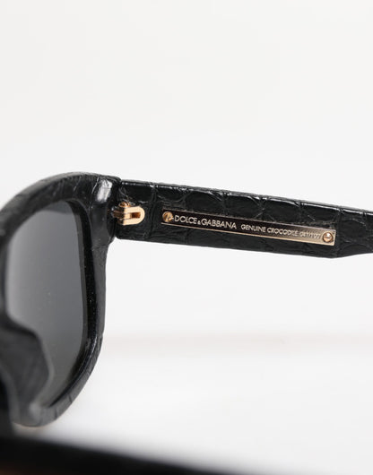 Dolce & Gabbana Black Leather Wrapped DG4177 Sunglasses [SS26]