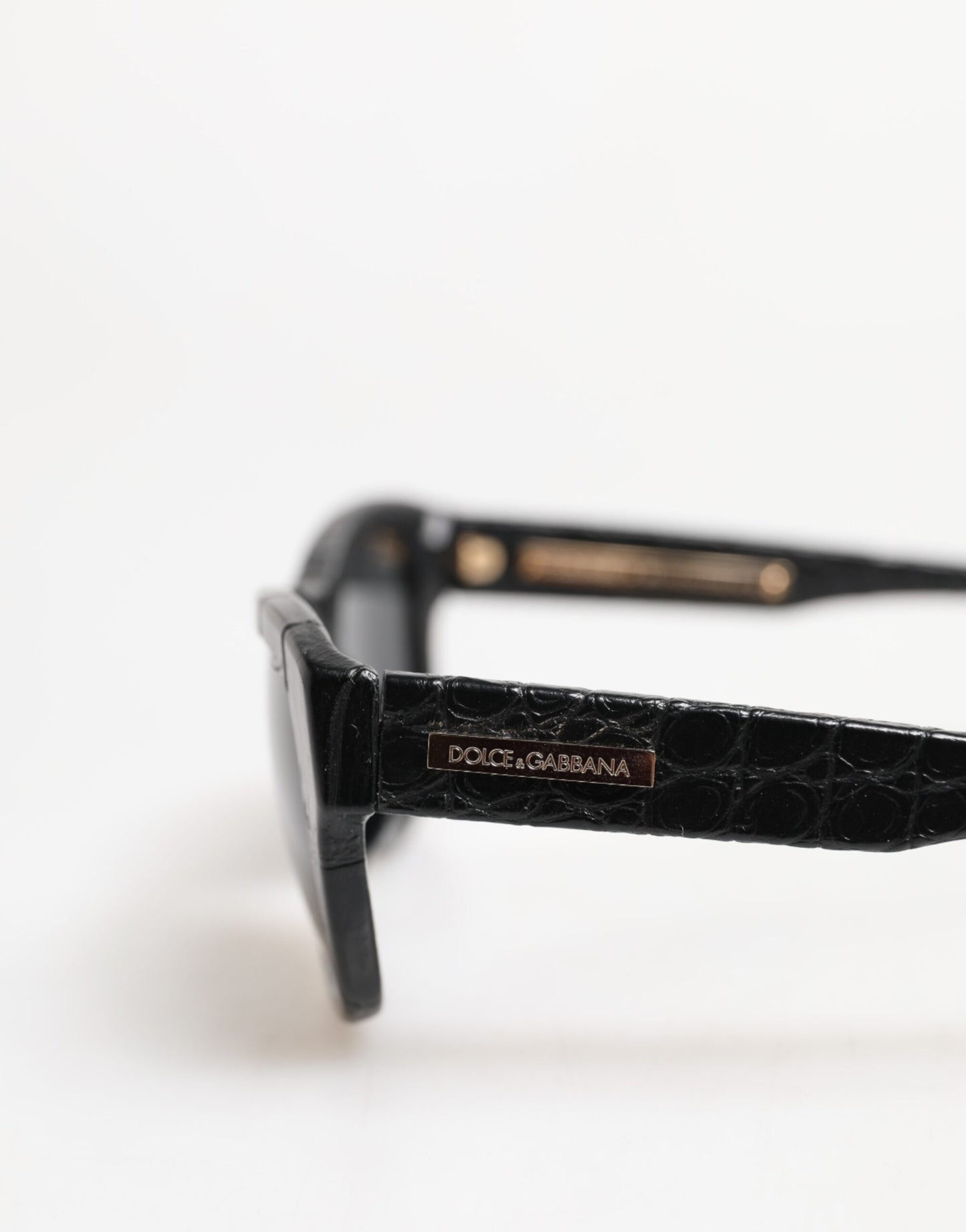 Dolce & Gabbana Black Leather Wrapped DG4177 Sunglasses [SS26]
