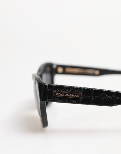Dolce & Gabbana Black Leather Wrapped DG4177 Sunglasses [SS26]