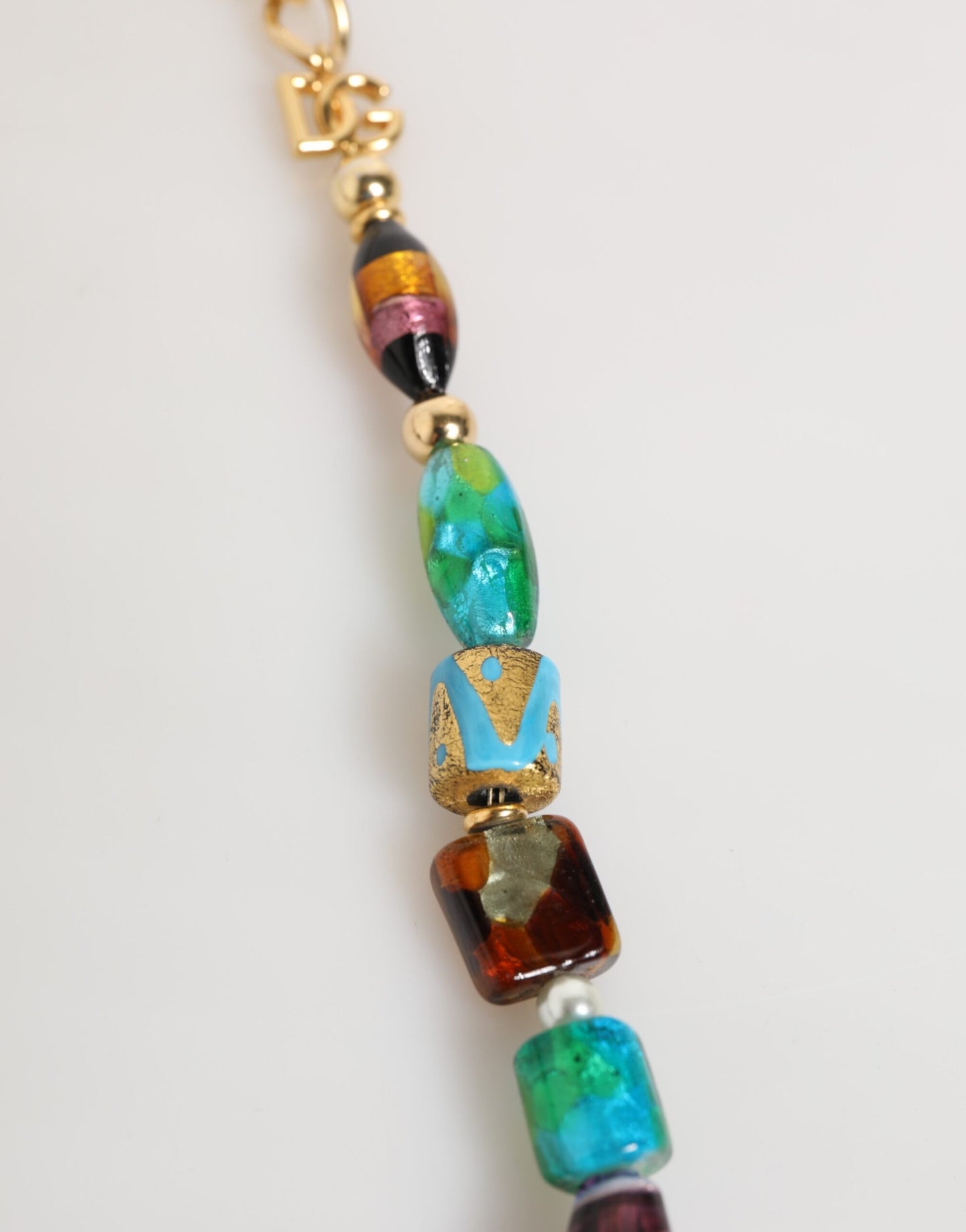 Dolce & Gabbana Multicolor Murano Glass Bead Gold-Tone Necklace [SS26]