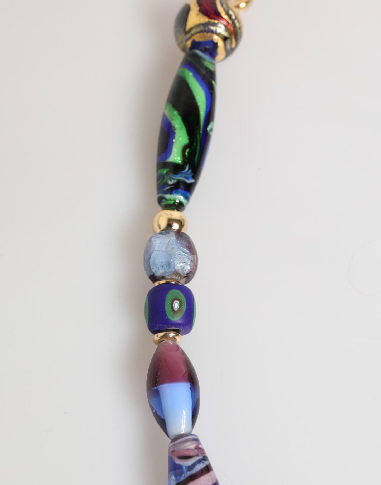 Dolce & Gabbana Multicolor Murano Glass Bead Gold-Tone Necklace [SS26]